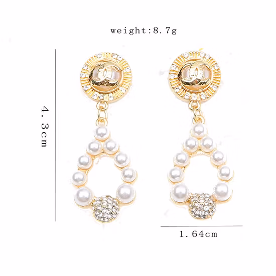 Brincos de argola de marca famosa de joias de luxo por atacado Gucci′ S Gg Mulheres inspiradas em brincos de designer de marca popular